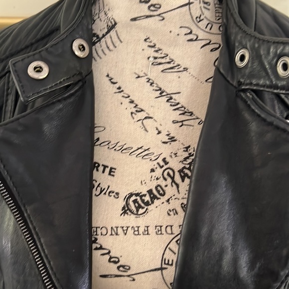 Bike sexy 100% genuine leather jacket by Michael Kors - Picture 9 of 15